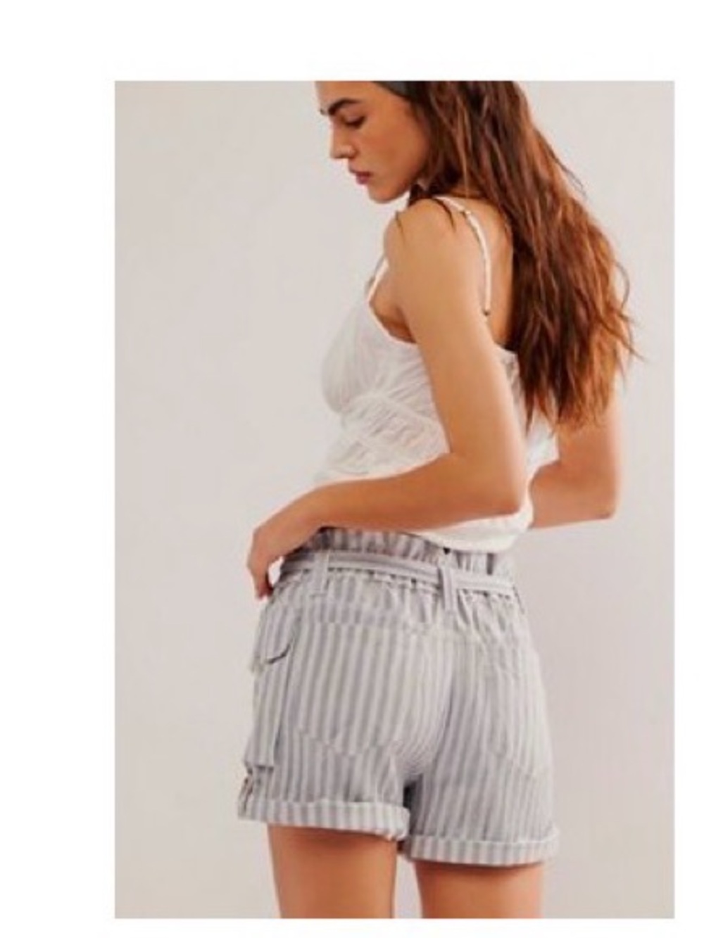 Free People Harriet Striped Shorts